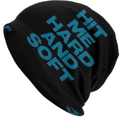 Hit Me Hard and Soft Cap Vintage-Unisex Outdoor-Skullies Beanies Mützen Frühlingswarme Doppelverwendungshaube Strickmütze