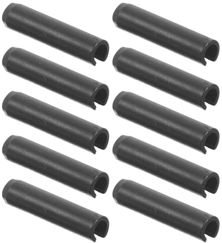 VICASKY Geteilte Federdübel Spannrollenstifte aus Stahl Schwarz – 10 Stück für Einziehbare Markisen Outdoor Sonnenschutz Kompatibel mit Markisen Ersatzteilen