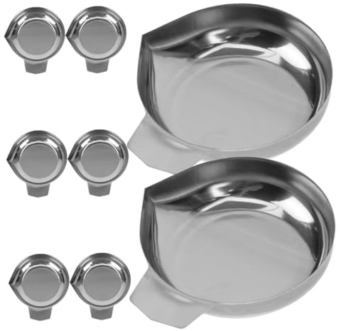 Luxshiny Plateaux de Pesée pour Balance Électronique 8 Pièces Inox Bec Verseur Incurvé, Adaptés au Dosage Alimentaire Tests en Laboratoire, Coupelles Multifonctions Compactes