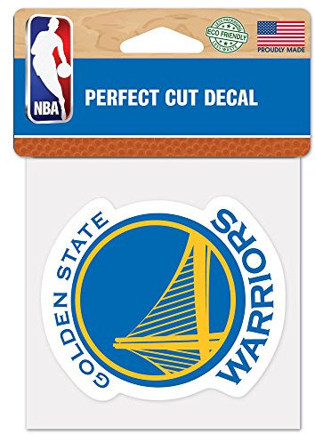 NBA Golden State Warriors Perfect Cut Color Decal, 10,2 x 10,2 cm