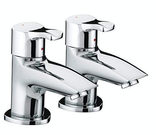 Bristan Capri Bathroom Taps, Chrome Pillar Bath taps | CAP 3/4 C, Modern design, Matching bathroom sink taps and shower available, Lifetime Cover