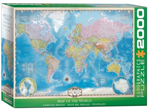 Eurographics 2000 Teile - EuroGraphics Map of the World, 8220-0557, Mehrfarbig
