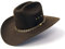 Westernhut Cowboyhut mit breiter Krempe - Braun - 62 EU