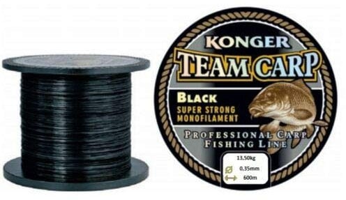 Konger Angelschnur Karpfenschnur Team CARP Black 600m Monofile Feeder (0,35mm / 13,50kg)