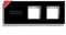 BSEED DIY 228 * 86mm Glas Rahmen Combination for Light Switch and Steckdose/TV/TL/AV 3 Fach mit Rahmen Schwarz
