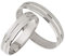Ardeo Aurum Trauringe Damenring und Herrenring aus 375 Gold Weißgold Paarpreis massiv hochglanz diamantiert Eheringe
