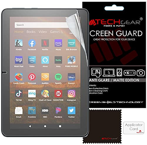 TECHGEAR [2 Stück Matte Displayschutzfolien Kompatibel mit Neue Amazon Fire HD 10 / HD 10 Plus Tablette (2021 11. Generation) Matte Anti Glare Blendschutz Schutz folie für Neue Fire HD 10 2021