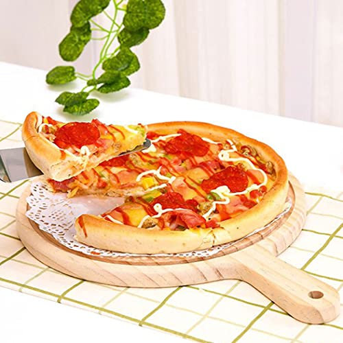 Pizza Stone for Oven and Grill, Heavy Duty Ceramic Bread Baking Stone with Handle, Best for Crispy Crust Pizza, Bread and Outdoor Grilling, Cook and Serve Pizza Bread Cheese,8inch