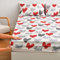 Chickwin Spannbetttuch für Boxspringbett, Rutschfestem Spannbettlaken Mikrofaser Matratzenschoner bis 30cm Hohe für Matratzen in Vielen Größen (180x200+30cm,Graues Herz)