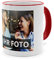 printplanet® - Tasse mit Foto Bedrucken Lassen - Fototasse Personalisieren - Kaffeebecher zum selbst gestalten - 325 ml - Farbe Rot