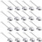 20 Pieces Heart Shaped Tea Infuser Stainless Steel Long Grip Mesh Tea Strainer Ball, Reusable Tea Spoon Diffuser with Snap for Loose Tea Leaf Spice Herb Flavoring, 5.51 x 1.57IN