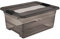 keeeper Aufbewahrungsbox mit Deckel und Schiebeverschluss, 12 l, Transparent, Crystal Grey