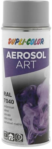 Dupli-Color Aerosol Art Lackspray Graffiti Dose - wetterfest, lichtecht und UV-beständig - Graffiti-Spray 400ml, fenstergrau seidenmatt RAL 7040