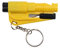 The Jungle - Porte-clés de Sécurité 3 en 1 - Brise-Vitre d'urgence, Coupe-Ceinture de Voiture, Sifflet de Survie - Outil de Sauvetage Compact - Jaune, 1 Unité