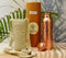 India House Reines Kupfer, gehämmertes Kupfergefäß mit Tragetasche, auslaufsicherer Deckel, für Yoga, Fitnessstudio, Wasserflasche
