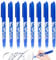 XCDMJ Radierbarer Kugelschreiber Gelschreiber, 8 Tintenroller, Blau Iöschbare Stifte, Erasable Pen, 0.5mm Radierstift Kugelschreiber, Friction Stifte für Schulsachen Bürobedarf Studenten