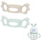 Babyflaschen Griffe, Babyflaschen Griffe Silikon, Baby Flaschengriffe Silikon, Flaschengriff Halter, Baby Silikon Flaschengriffe, Weithals Babyflaschengriffe für Baby Kleinhand Greifdesign, Grün+Weiß