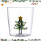 Durdiiy Bicchieri Natalizi in Vetro Borosilicato da 300ml,Bicchieri Natalizi con disegno dell'albero di Natale/Babbo Natale,Bicchieri Trasparenti per Acqua,Succo,Migliori Regali per Donne Uomini (B)