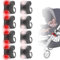 8 Stück Kinderwagenlicht Silikon, LED Kinderwagen Licht Wasserdichte Silikonleuchten, 3 Modi Buggy Lampe, Mehrzweck Kinderwagenlichter für Kinderwagen Outdoor Läufer