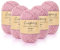 Coopay Wolle zum Häkeln, 5x45g Weiches Häkelgarn, 5 Faiding Wolle zum Stricken, Babywolle zum Häkeln für Anfänger, Super Weich Häkelgarn Babywolle für Häkel- und Strickprojekt - Helles Fleischrosa