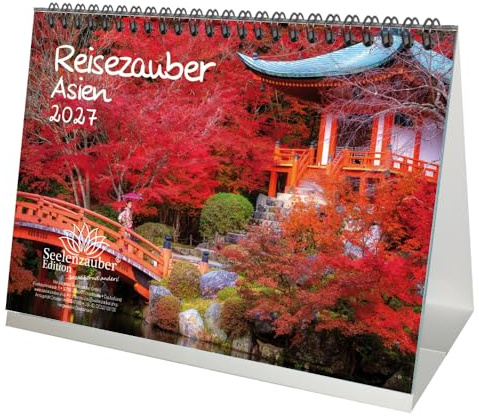 Reisezauber Asien DIN A5 Tischkalender für 2027 Urlaub Reise Stadt und Land - Seelenzauber