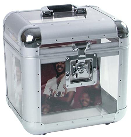 ROADINGER Platten-Case ALU 75/25, abgerundet, acryl | Platten-Case im durchsichtigen Acrylgehäuse