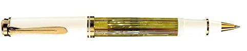 Pelikan 935593 Tintenroller Souverän R400 Schildpatt, weiß