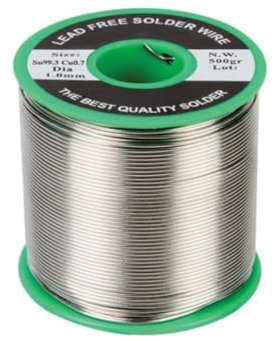 Velleman Lötzinn, bleifrei, Sn 99.3 %, Cu 0.7 %, 1 mm, 500 g, Spule