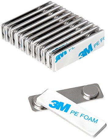 totalElement 10 Porte-badges magnétiques pour étiquette nominative, badge, carte d'identité.