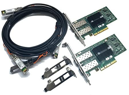 10G Netzwerk Kit 2X Mellanox CX312A ConnectX-3 Dual Port 10Gbe SFP+ 2X 3m Kabel