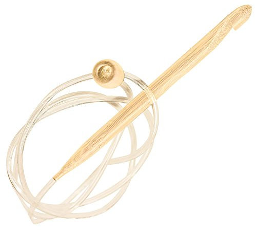 Tunesische Häkelnadel Bambus 9 mm, Hakenlänge ca. 15cm, Gesamtlänge ca. 115cm