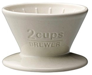 Kinto Slow Coffee Porzellankaffeefilter für 2 Tassen. Farbe: weiß