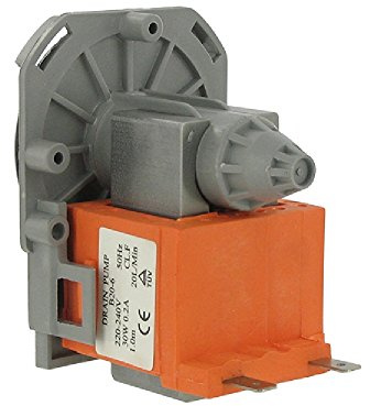 Europart Universal Drain Outlet Pump Base with Twist and Screw Fixing/2 Separate/Bottom Positioned Rear Facing Terminals, 220-240 V, 50 Hz
