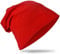 Miobo Kinder Slouch Beanie Mütze,Baumwolle,Unifarbe Rot-L