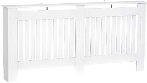 HOMCOM Heizkörperverkleidung Heizkörperabdeckung Heizungsverkleidung Heizkörper Radiator Cover Abdeckung (172x19x81 cm)