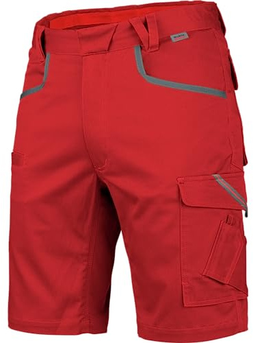 WÜRTH MODYF Arbeitsshorts Stretch X - professionelle Arbeitshose für Herren - Arbeitsshorts mit Reißverschluss - in der Größe 66 in Rot