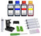 Tintenpatronen Nachfüllset kompatibel mit Canon PG-545 (XL) schwarz + CL-546 (XL) Color Druckerpatronen - 4 x 100 ml Nachfülltinte, Refillset Druckertinte mit Adapter, Bohrer, Zubehör