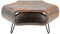 invicta INTERIOR Retro Couchtisch Organic Living 70cm grau Smoke Finish Sheesham Palisander Hairpin Legs