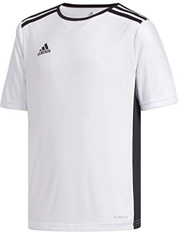 adidas ENTRADA 18 JSYY Jersey (Short Sleeve) Boys, White/Black, 176