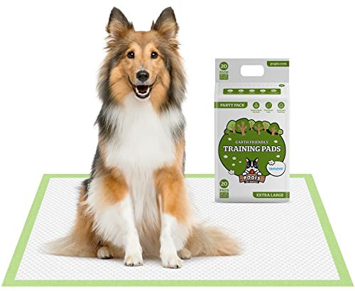 Pogi's Dog Training Pads with Sticky Tabs – Eco-Friendly, Odour Blocking & Super Absorbent – 20-Pack (60 × 90 cm)