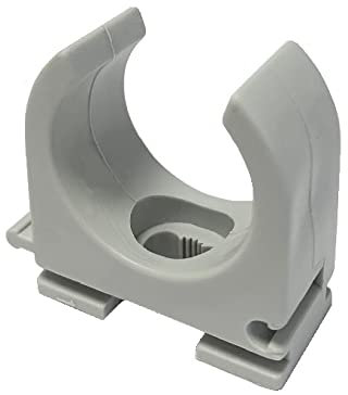 25 Stück M40 Rohrschellen für Stangenrohr anreihbar grau