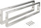 Montixx® Set di 2 consolle da parete e portasciugamani a forma rettangolare in acciaio inox per supporto lavabo/sottopiano per lavabo, piano per lavabo e lavabo, lunghezza 50 cm x altezza 15 cm