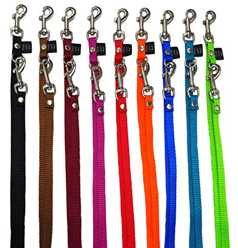 elropet Hundeleine kleine Hunde Mini Doppelleine 3/4/5-fach verstellbar 2m - 5m 10mm (4m 4-Fach verstellbar, orange)