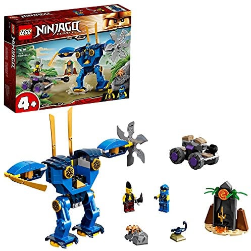 LEGO 71740 NINJAGO Jays Elektro-Mech Actionfigur, Spielzeug ab 4 Jahren, mit Spinne und Ninja Auto