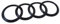 Audi 80A853742At94 Ringe Emblem Logo Aufkleber Blackline Black Edition, Schwarz Glänzend