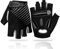 LUROON Guantes Ciclismo Gel Almohadilla Guantes de Bicicleta para Hombres Mujeres Guantes MTB Tela Transpirable Antideslizante Verano Guantes Bicicleta Montaña Medio Dedo (S, Gris)