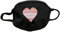 Urban Classics Christmas Heart Face Mask Everyday, Black, One size