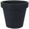 Spetebo Vaso per piante in plastica XXL, grande, 58 cm, antracite, rotondo, per interni ed esterni, da giardino