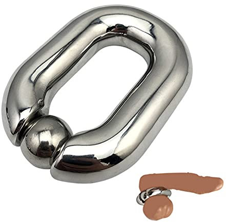 SeLgurFos Hodensack Gewicht Anhänger Penisring, Edelstahl Hodenringe FüR MäNner Metall Edelstahl Hoden ÜBung Sex Toys für Männer Ejakulationsverzögerung (big)