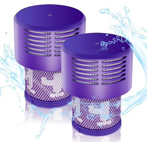 V10 Filter for Dyson, Replacement Filters for Dyson V10 SCyclone Series, V10 Absolute, V10 Animal, V10 Total Clean, SV12, Replace Part No. 969082-01 Washable Reusable 2Packs